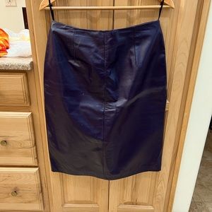 Pleather purple skirt.